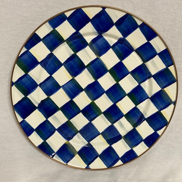 MacKenzieChilds Dining Mackenzie Childs Royal Check Enamel Charger